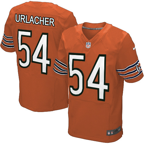 Men's Elite Brian Urlacher Nike Jersey Orange Alternate - #54 NFL Chicago Bears